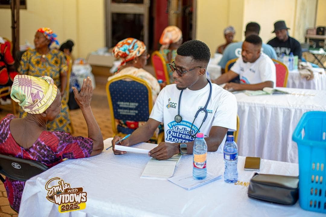 Medical staff at a community outreach clinic