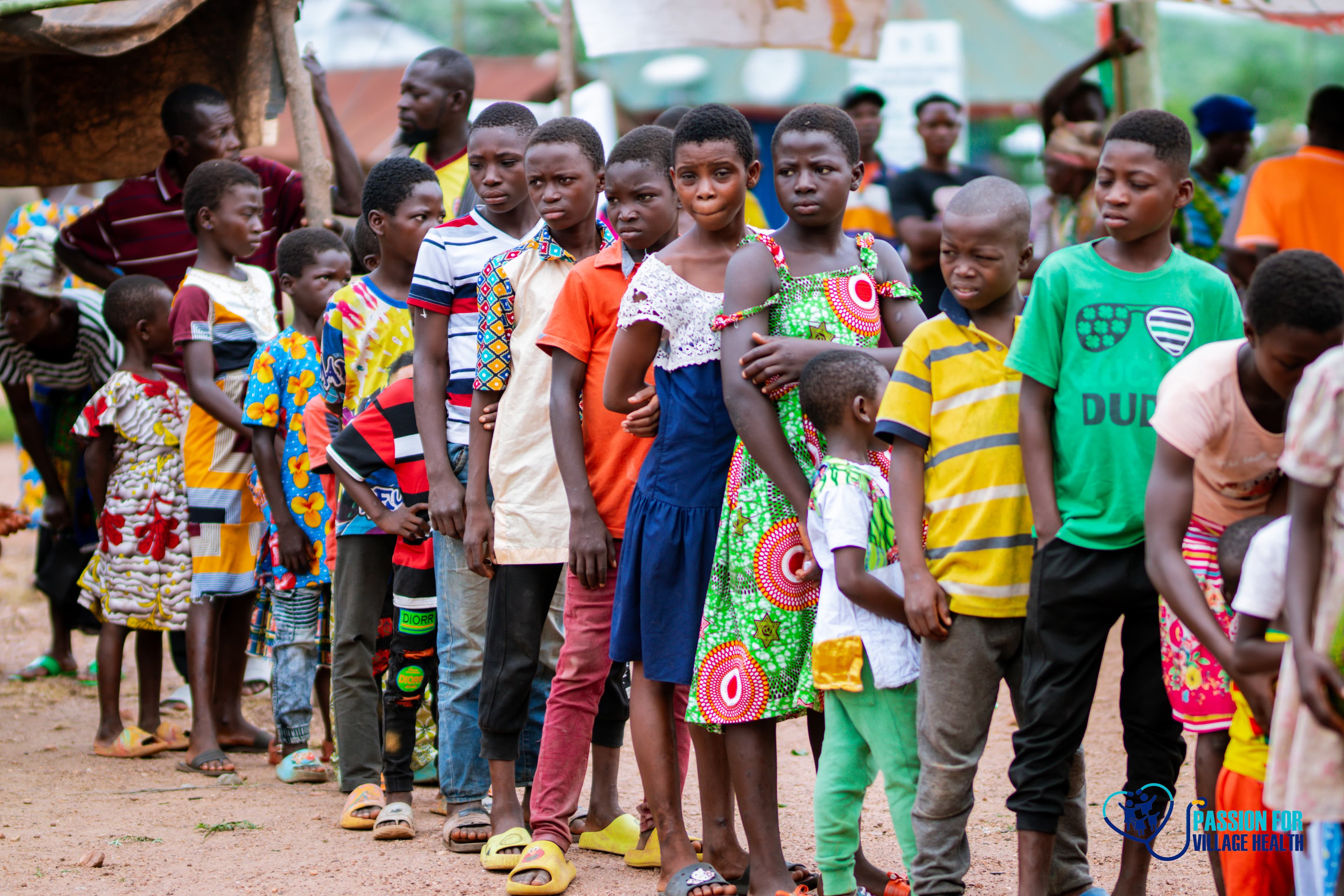 Community meeting in a Ghanaian village